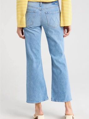 MOTHER The Bookie Flood Jeans Size 30 Puzzled Light Wash Bootcut